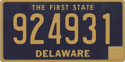 DE license plate 924931