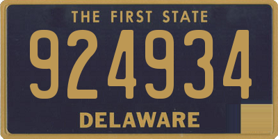 DE license plate 924934