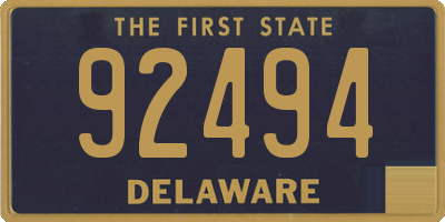 DE license plate 92494