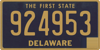 DE license plate 924953