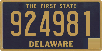 DE license plate 924981