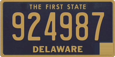 DE license plate 924987