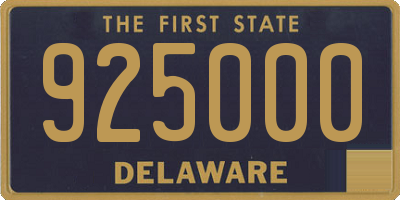 DE license plate 925000