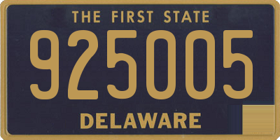 DE license plate 925005
