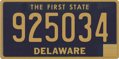 DE license plate 925034