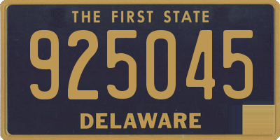 DE license plate 925045