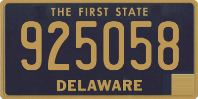 DE license plate 925058