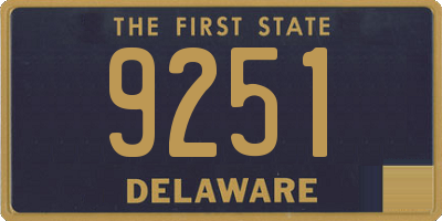 DE license plate 9251
