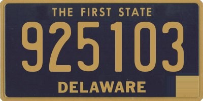 DE license plate 925103