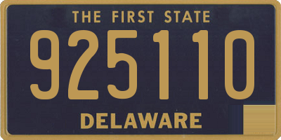 DE license plate 925110