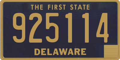 DE license plate 925114