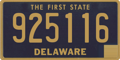 DE license plate 925116