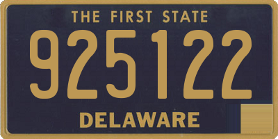 DE license plate 925122