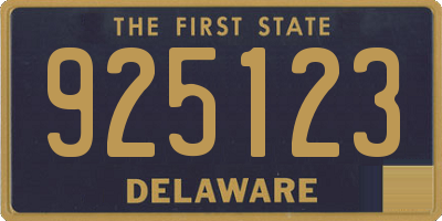 DE license plate 925123
