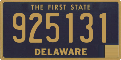 DE license plate 925131