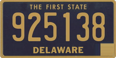 DE license plate 925138