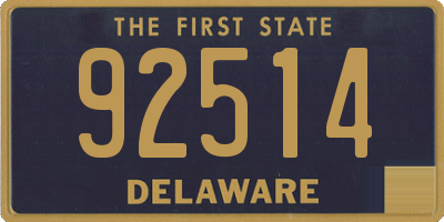 DE license plate 92514