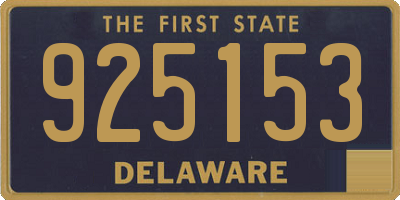 DE license plate 925153