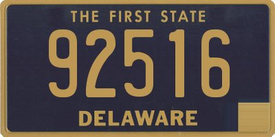 DE license plate 92516