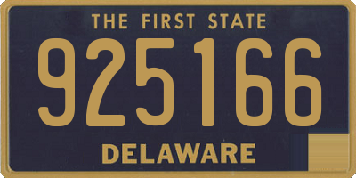 DE license plate 925166