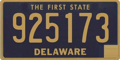 DE license plate 925173