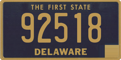 DE license plate 92518