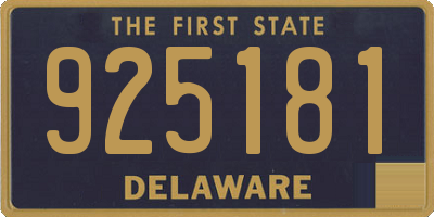 DE license plate 925181