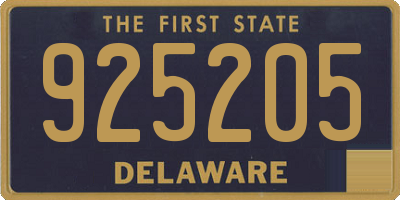 DE license plate 925205