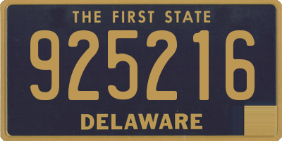 DE license plate 925216