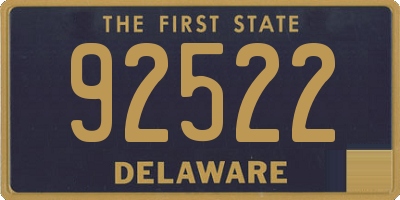 DE license plate 92522