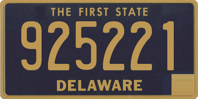 DE license plate 925221