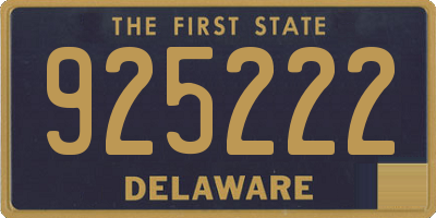 DE license plate 925222