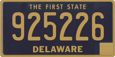 DE license plate 925226