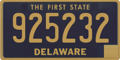 DE license plate 925232