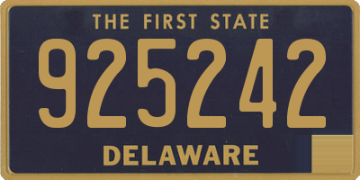 DE license plate 925242