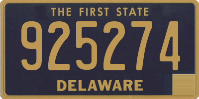 DE license plate 925274