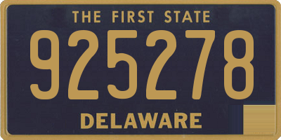 DE license plate 925278