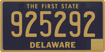 DE license plate 925292