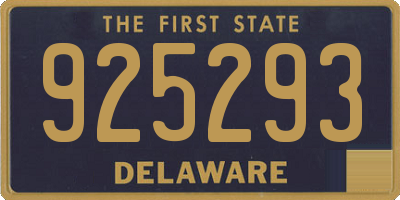 DE license plate 925293