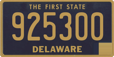 DE license plate 925300