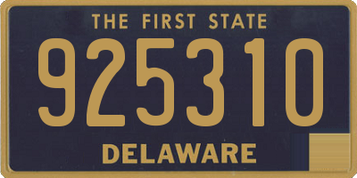 DE license plate 925310