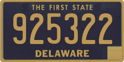 DE license plate 925322