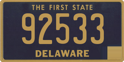 DE license plate 92533