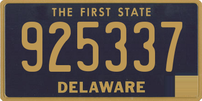 DE license plate 925337