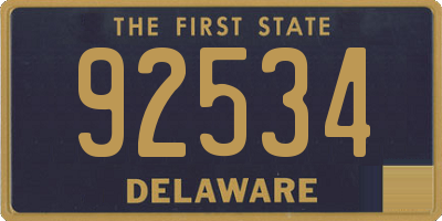 DE license plate 92534