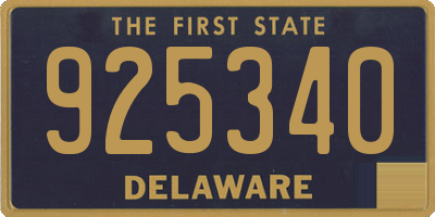 DE license plate 925340