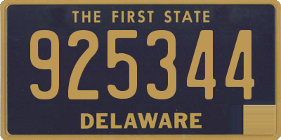 DE license plate 925344