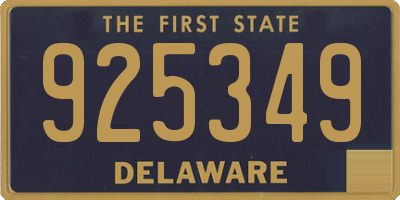DE license plate 925349