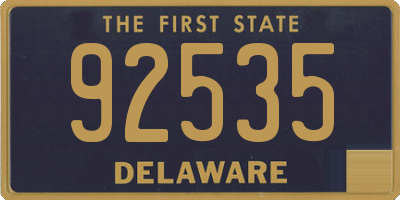 DE license plate 92535
