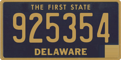 DE license plate 925354